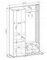 Meuble d'entrée NELLY 131x192x40 cm blanc