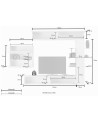 Ensemble meuble TV CELIO béton 295 cm