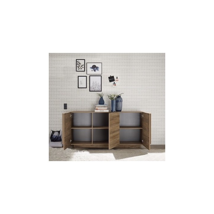 Buffet 3 portes  JUPITER bois mercure 182 cm