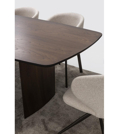 Conjunto de comedor MATEO roble y crema