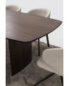 Conjunto de sala de jantar MATEO em carvalho e creme