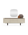 Conjunto de sala de jantar MATEO em carvalho e creme