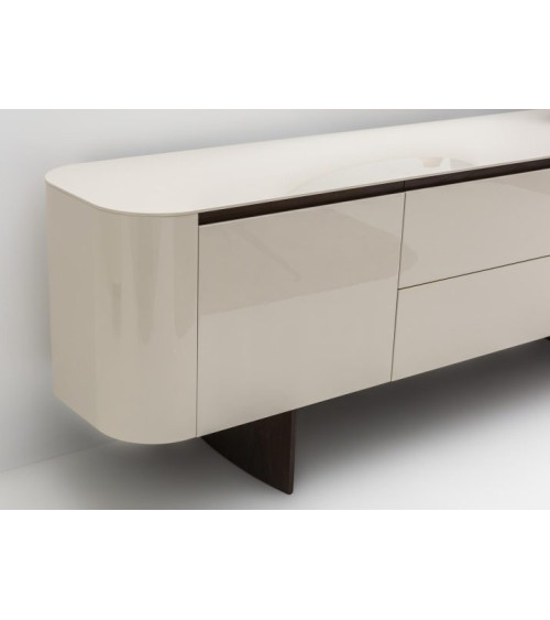 Conjunto de sala de jantar MATEO em carvalho e creme