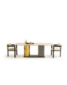 Conjunto de jantar OCTO bege e dourado