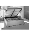 Chambre complète AMALTI blanc et chêne  lit 160x200 cm avec coffre de rangement