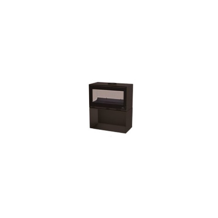Estufa de leña con turbinas BOX color negro - 16 kW