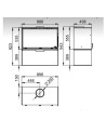 Stufa a legna con turbine Box in nero 16 kW