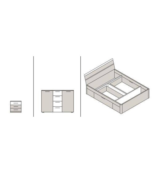 Chambre complète BETA 160x200 cm