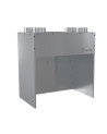 Distributore a 4 bocche diametro 100 mm per il recupero dell’aria calda su inserto con ghigliottina
