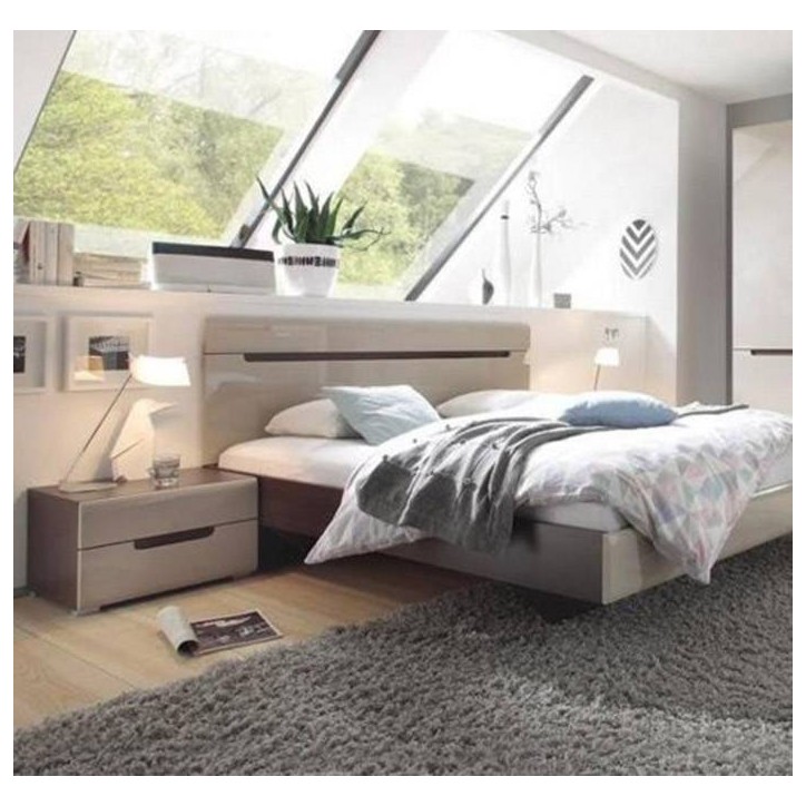 Mueble TV BASIC  blanco de alto brillo 181 cm