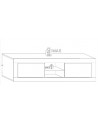 Meuble TV BASIC, 181 cm, blanc