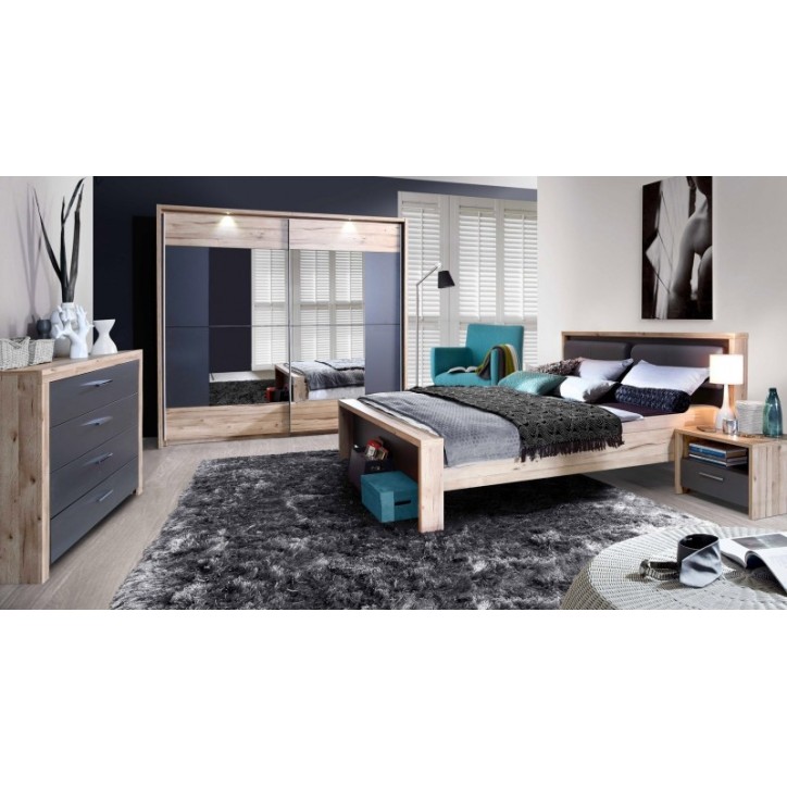 Chambre complète CLAIRE lit 160x200 cm