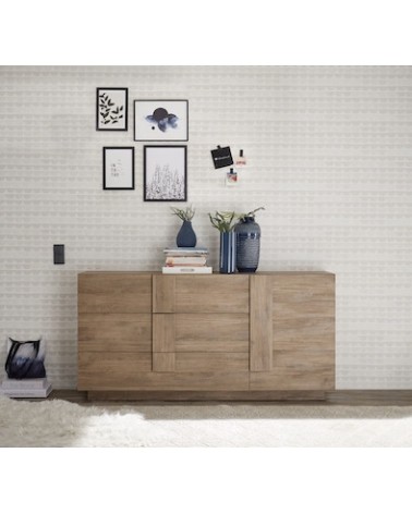 Buffet 1 porte et 3 tiroirs JUPITER bois mercure 182 cm