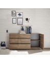 Buffet 1 porte et 3 tiroirs JUPITER bois mercure 182 cm