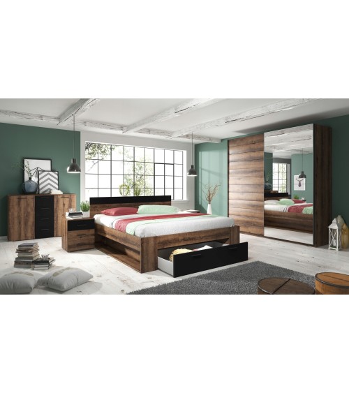Chambre complète BETA cognac 160x200 cm
