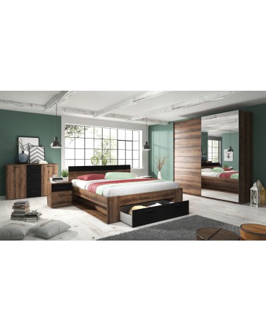 Chambre complète BETA cognac 160x200 cm