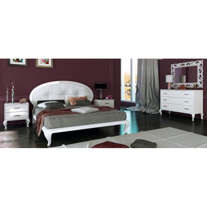 Chambre IMPERIA, blanc laqué 160x200 cm Chambre IMPERIA, blanc laqué 160x200 cm