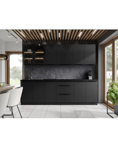 Cuisine Siena noire 260 cm