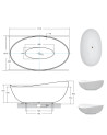 SIYA Vasca da bagno freestanding 172 x 100 cm