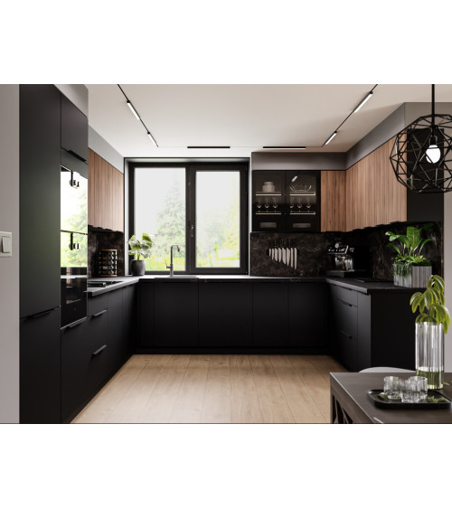 Cucina angolare doppia Siena nera