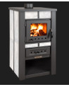 Fogão a lenha branco ALPINA 50 cm - 8 kw