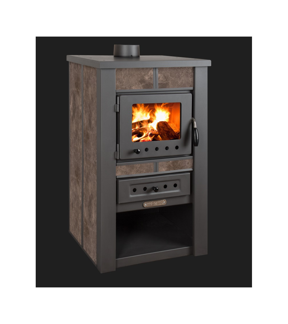 Poêle à bois ALPINA moka 50 cm - 8 kw
