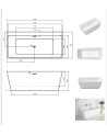 copy of Vapaasti seisova kylpy FELICITA 160x70x71 cm