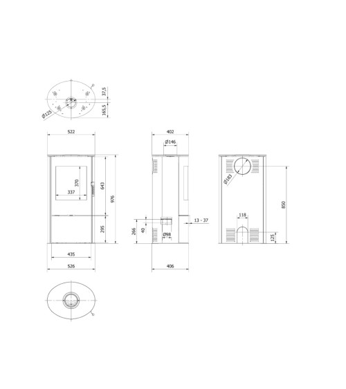 Estufa de leña ROLLO 7Kw