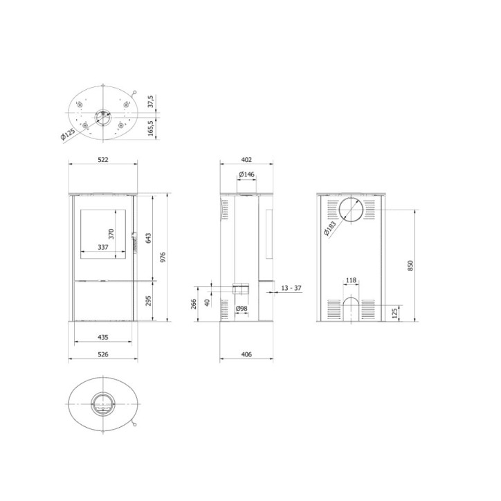 Stufa a legna ROLLO 7Kw