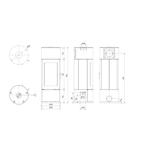 Estufa de leña ANTARES 10Kw