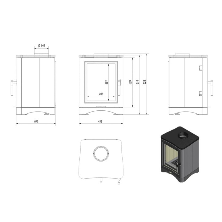 Stufa a legna K5 7Kw Stufa a legna K5 7Kw