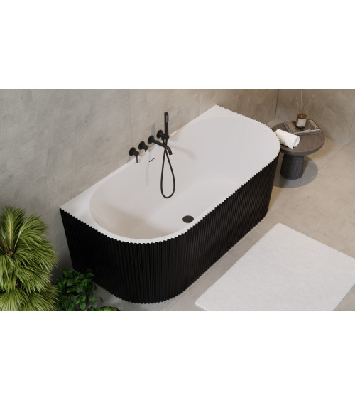 Vasca da bagno o freestanding LEYA nero 150x75 x58 cm