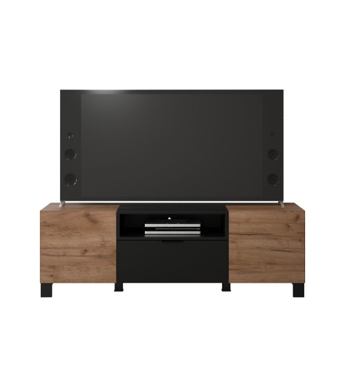 Salon complet KYOTO : table basse, meuble TV, vitrine, commode haute, (buffet)