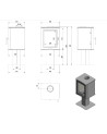 Poele à bois K5 sur pied 7Kw