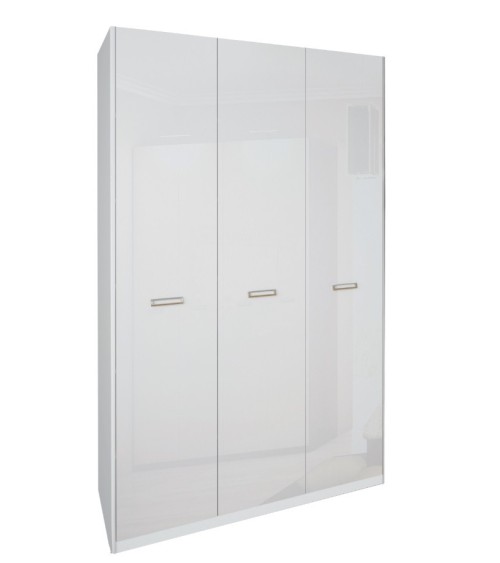 Chambre complète blanche BELLA lit + 2 chevets + commode + armoire