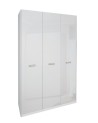 Chambre complète blanche BELLA lit + 2 chevets + commode + armoire