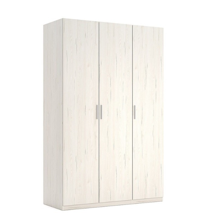 Chambre complète EMMA lit + 2 chevets + commode + armoire Pin