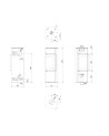 Estufa de leña TORA 8Kw panel de cristal blanco