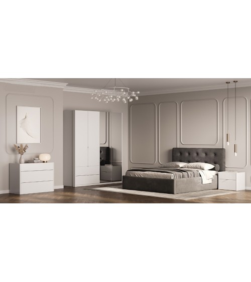 Chambre complète CATHERINE blanc mat