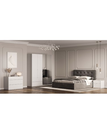 Chambre complète CATHERINE blanc mat