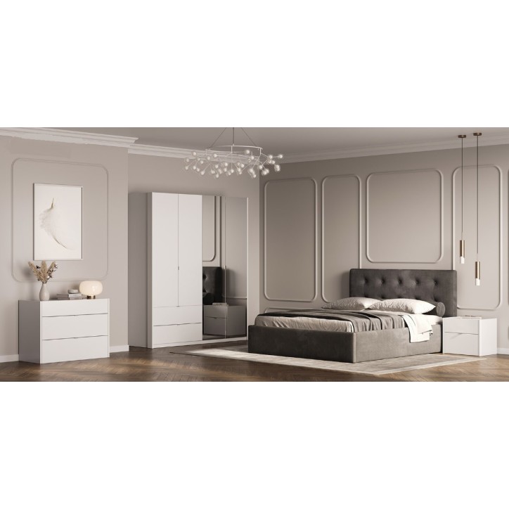 Chambre complète CATHERINE blanc mat