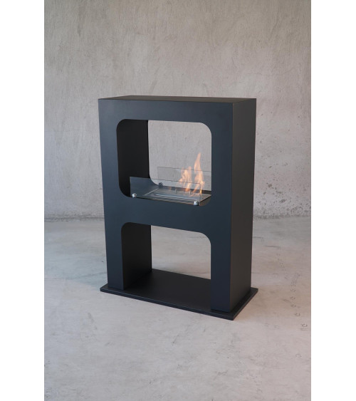 Chimenea de bioetanol autoportante HUIT negro