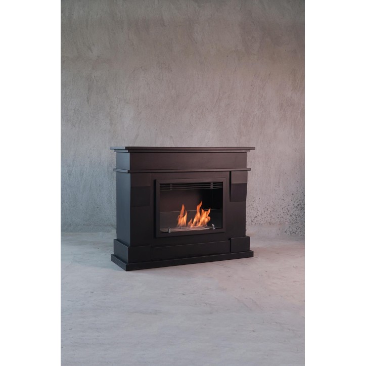 Chimenea de bioetanol con soporte negro FEU