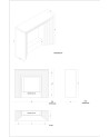 Chimenea de bioetanol con soporte blanco FEU II