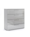 Chambre complète MAGGY Gris Chinchilla Brillant