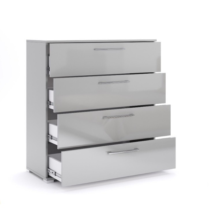 Chambre complète MAGGY Gris Chinchilla Brillant