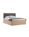 Chambre complète TEDDY lit + 2 chevets + commode + armoire 3 portes chêne