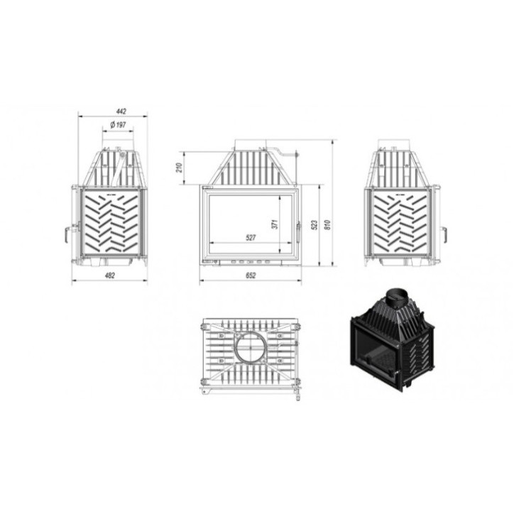 Insert cheminée à bois ZORIA 15 kW