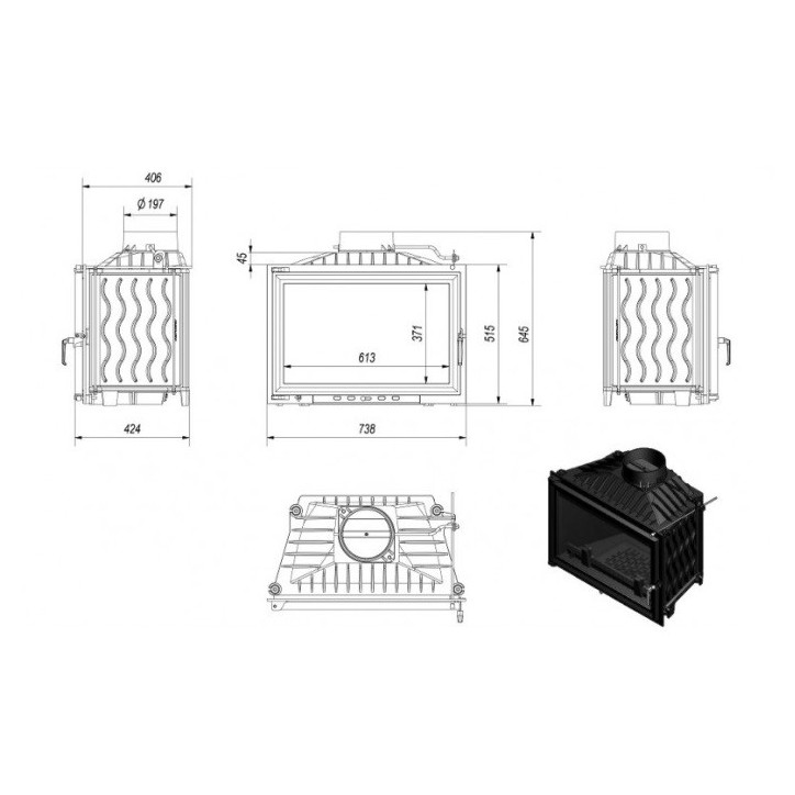 copy of Insert cheminée à bois AUVYS 10 kW