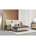 Chambre Octo 160 cm Beige et Doré